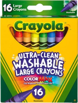 Picture of Crayola Ultra Clean Washable Large Crayons 16 Colours