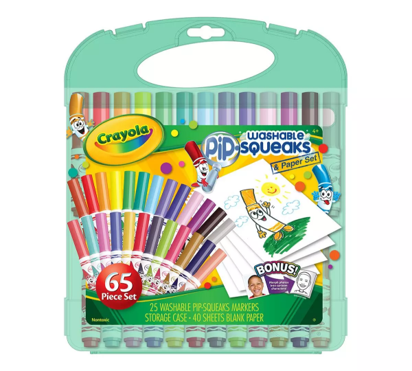 Picture of Crayola Washable Pip Squeaks Markers & Paper Set 65 Pieces