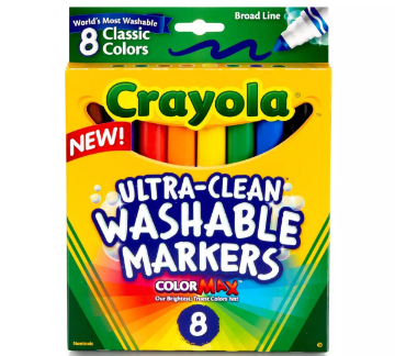 Picture of Crayola Ultra Clean Washable Markers 8 - Broad Line