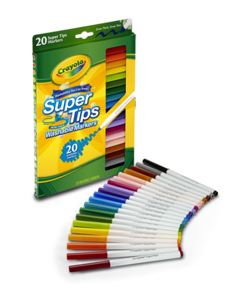 Crayola 20 Ct Super Tips Washable Markers 