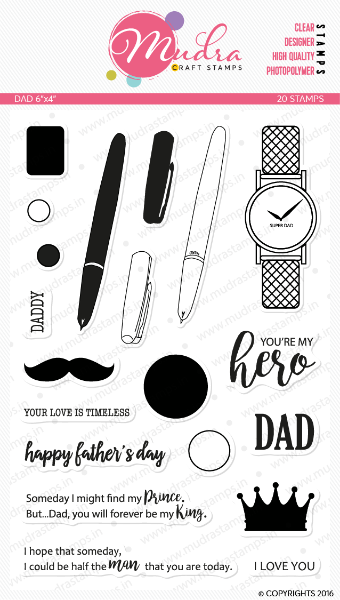 Picture of Mudra Photopolymer Stamps - Dad 6"x4"