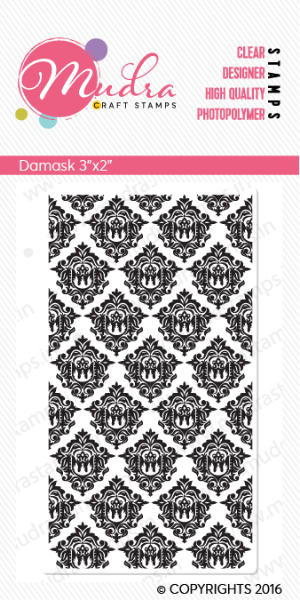 Picture of Mudra Photopolymer Stamps - Damask 3"x2"