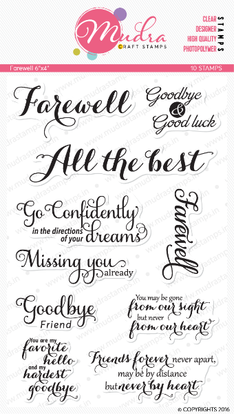Picture of Mudra Photopolymer Stamps - Farewell 6"x4"
