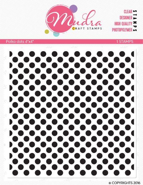 Picture of Mudra Photopolymer Stamps - Polka Dots 4"x4"