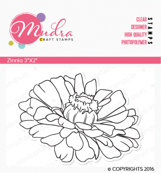 Picture of Mudra Photopolymer Stamps - Zinnia 3"x2"