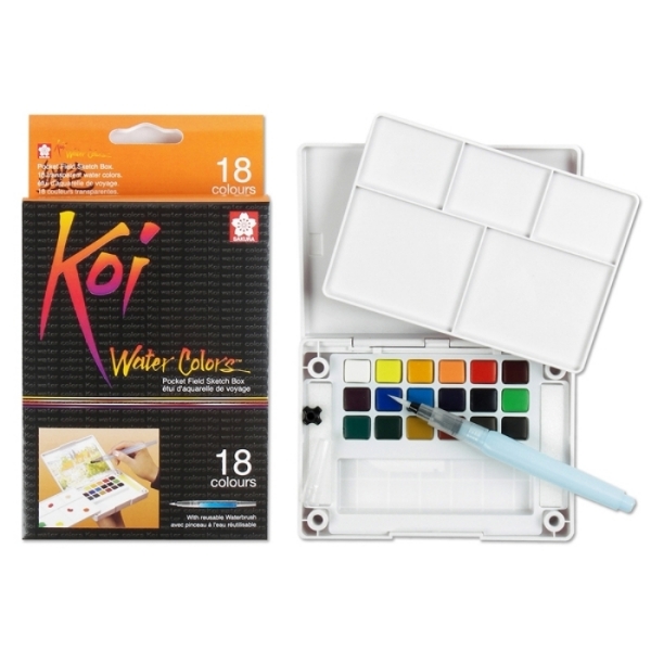 Picture of Sakura Koi Watercolour Cakes - Set of 18 (Field Kit)