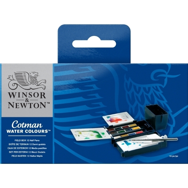 Picture of WN Cotman Watercolour Field Box Set of 12 (Half Pans)- Spl Offer