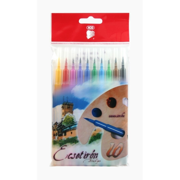 Picture of ICO Ecsetir'on Brush Pen Set of 10 Colours