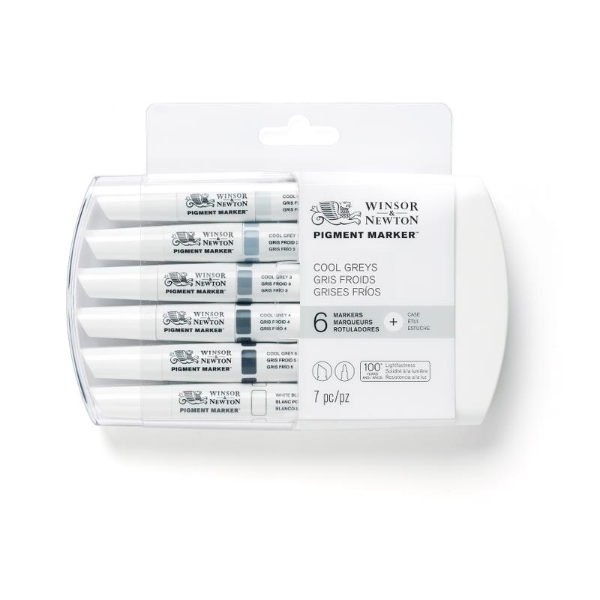 Picture of WN Pigment Marker Set 6 - Cool Grey