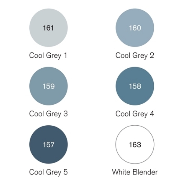 Picture of WN Pigment Marker Set 6 - Cool Grey