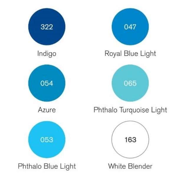 Picture of WN Pigment Marker Set 6 - Blue Tones