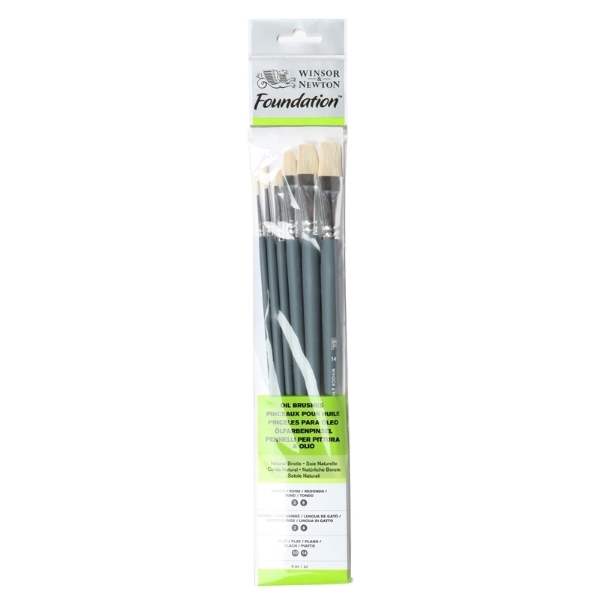 Picture of WN Foundation Oil Brush Set of 6 - Long Handle