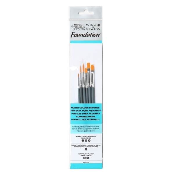 Picture of WN Foundation Water Colour Brushes Set of 6 - Short Handle