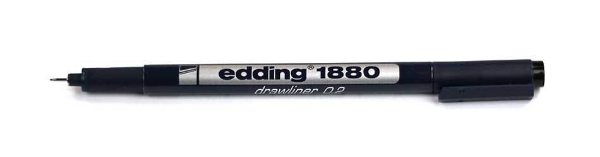 Picture of Edding 1880 Drawliner Pen - Black 0.2