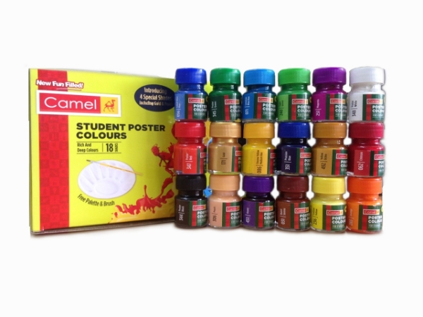 Picture of Camlin Student Poster Colours - Set of 18 (10ml)