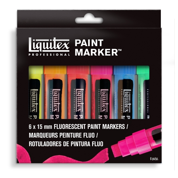 Picture of Liquitex Fluorescent Paint Marker - Set of 6 (15mm)