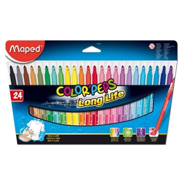 Picture of Maped Color'Peps Long Life Sketch Pen Set of 24 Colours