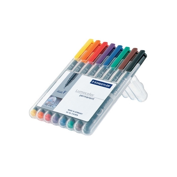 Picture of Staedtler LumoColour Permanent Marker 0.6mm - Set of 8