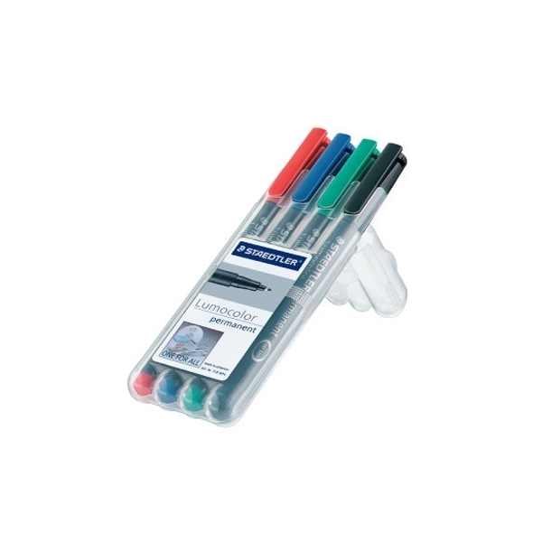 Picture of Staedtler Lumocolor Permanent Pen - Set of 4 (Fine Tip 0.6mm)