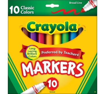 Picture of Crayola Classic Color Marker Broad Line Set of 10