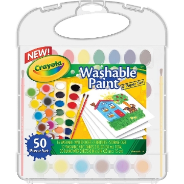 Picture of Crayola Washable Paint Kit & Paper Set of 50 Pieces