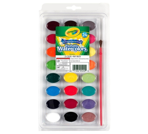 Picture of Crayola Washable Watercolor Pan Set of 24 Colours