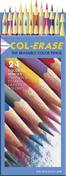 Prismacolor Col-Erase Erasable Colored Pencil Assorted Colors 24-Count 1 Pack 
