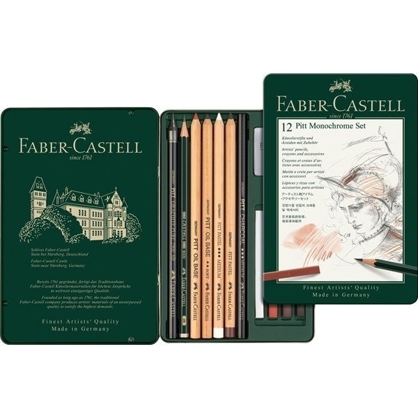 Picture of Faber Castell Pitt Monochrome - Set of 12