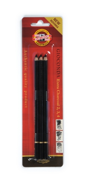 Picture of Kohinoor Gioconda Black Charcoal Pencils Set Of 3