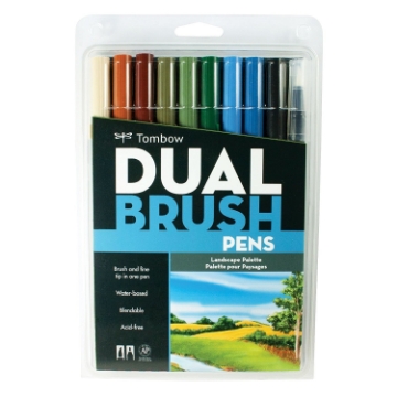 Picture of Tombow Dual Brush Pen Set 10 - Landscape Palette