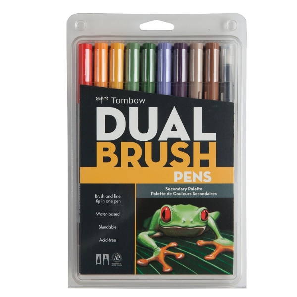 Picture of Tombow Dual Brush Pen Set 10 - Secondary Palette
