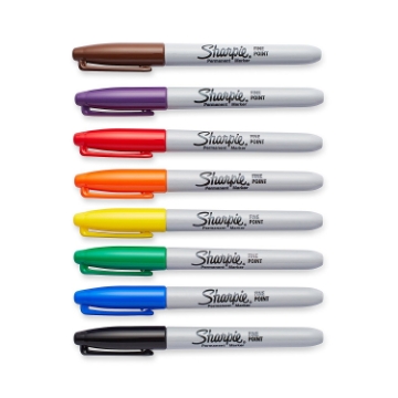 Picture of Sharpie Fine Permanent Marker Set of 8 Colours (Assorted)