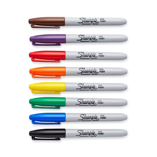 Picture of Sharpie Fine Permanent Marker Set of 8 Colours (Assorted)