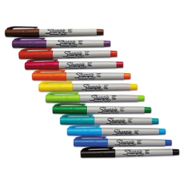 Picture of Sharpie Ultra Fine Permanent Marker Set of 12 Colours (Assorted)