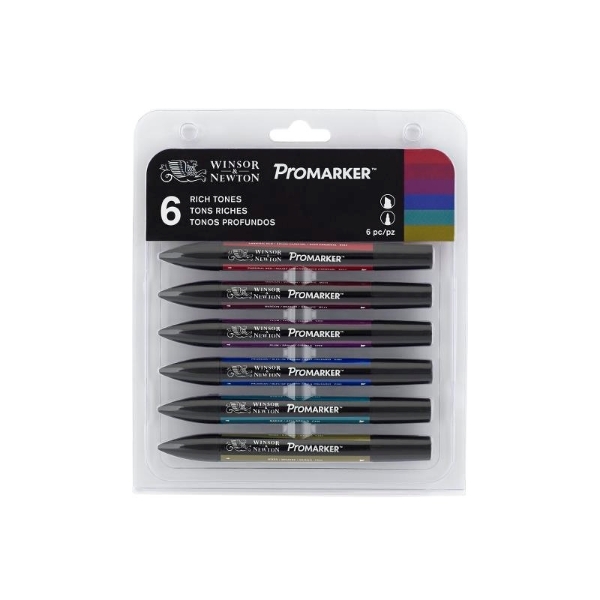 Picture of Winsor & Newton Promarker - Set of 6 (Rich Tones)