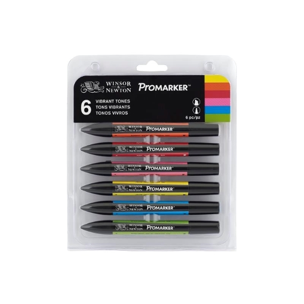 Picture of Winsor & Newton Promarker - Set of 6 (Vibrant Tones)