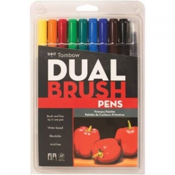 Picture of Tombow Dual Brush Pen Set 10 - Primary Palette
