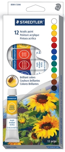 Picture of Staedtler Karat Acrylic Colour - Set of 12 (12ml)