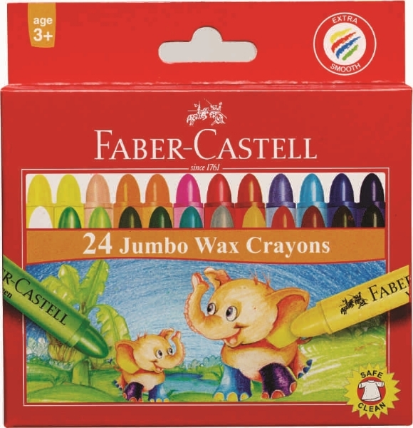 Picture of Faber Castell Jumbo Wax Crayons - Set of 24