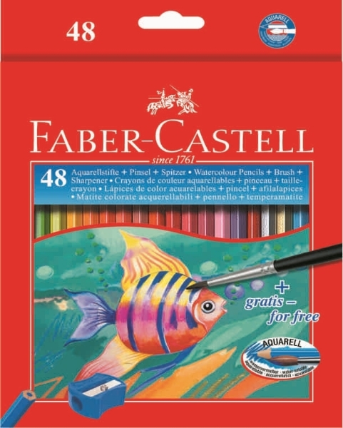 Picture of Faber Castell Water Soluble Colour Pencil - Set of 48