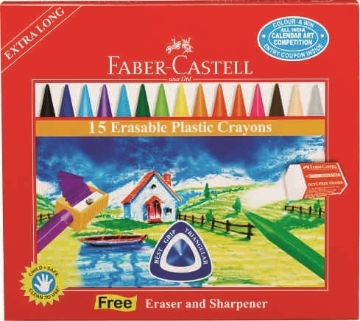 Picture of Faber Castell Erasable Plastic Crayons Set of 15