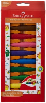 Picture of Faber Castell Kindergarten Grip Crayons Set of 10 Assorted Colours