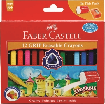 Picture of Faber Castell Grip Erasable Crayons Set of 12