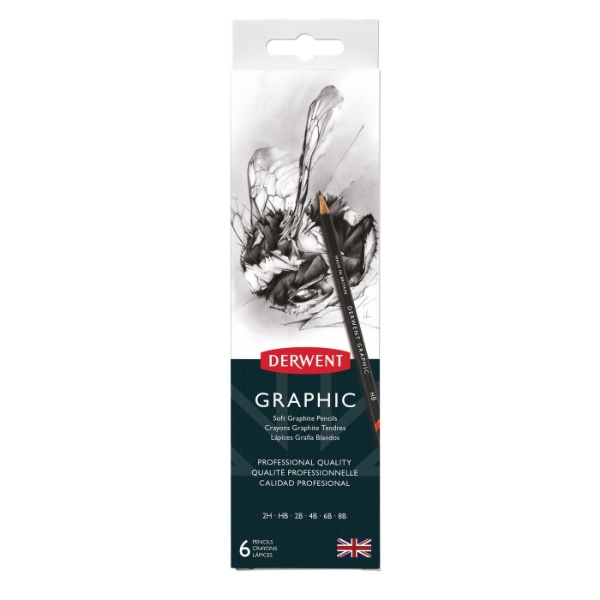 Picture of Derwent Graphic Pencils Tin of 6