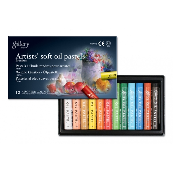 Picture of Mungyo Gallery Artist Soft Oil Pastels - Set of 12 (Assorted Colours)