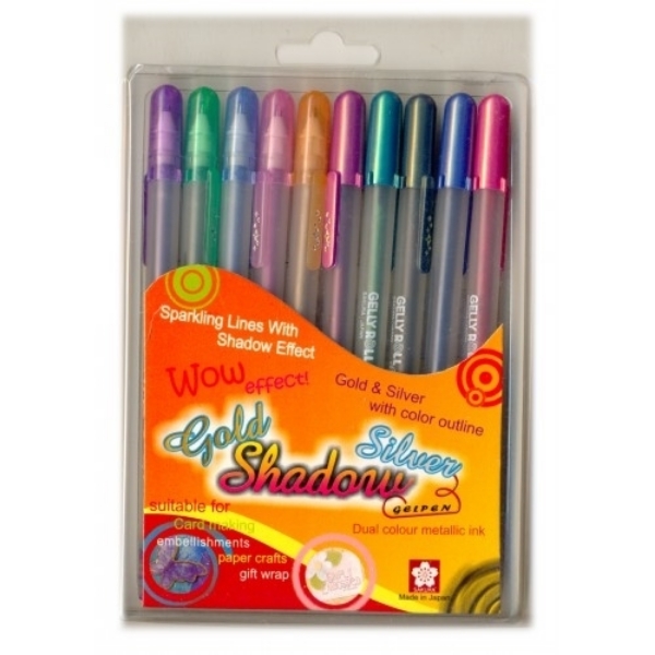 Picture of Sakura Gelly Roll Gold & Silver Shadow Pens - Set of 10