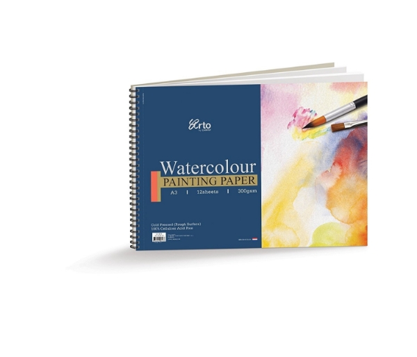 Picture of Campap Arto Watercolour Painting Paper A3 12 Sheets 300gsm (Spiral)