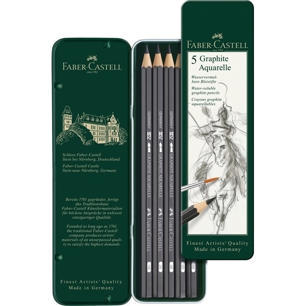 Faber Castell Graphite Aquarelle Pencils Set of 5