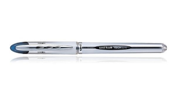 BLACK Pack of  2 uni-ball Vision Elite UB-200 Rollerball Pens 0.8mm