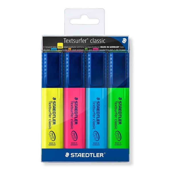 Staedtler Textsurfer Classic Highlighters Set of 4